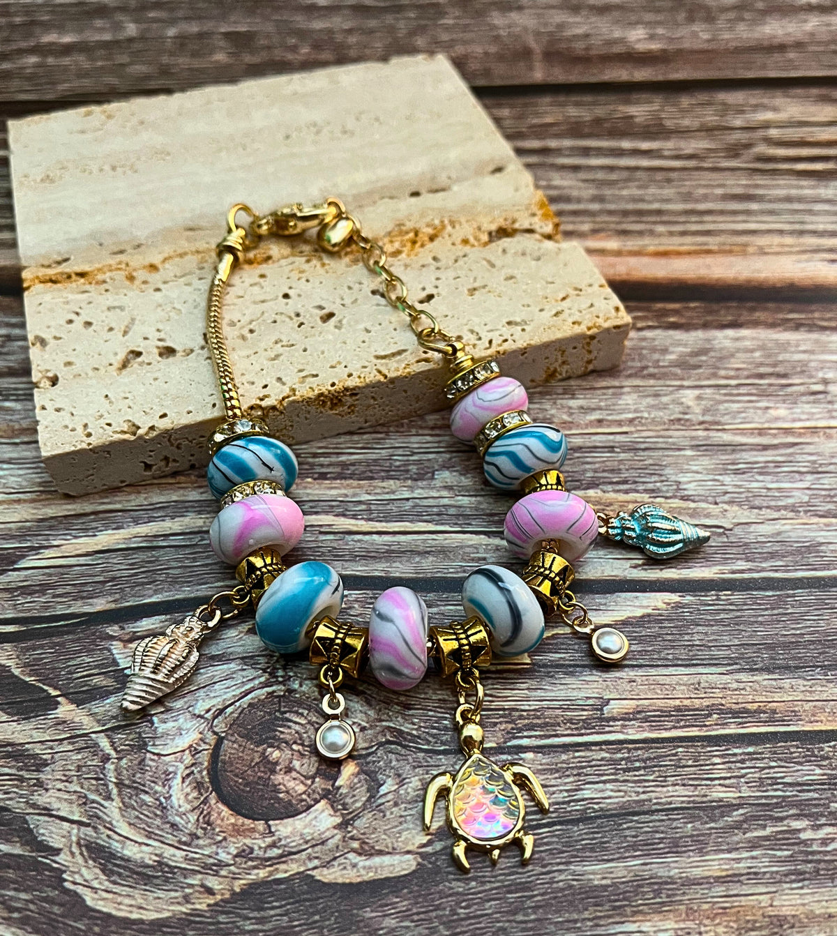 Ocean Bloom Charm Bracelet