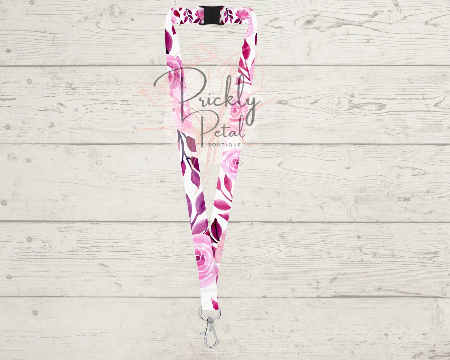 Watercolor Floral Breakaway Lanyard | Prickly Petal Boutique