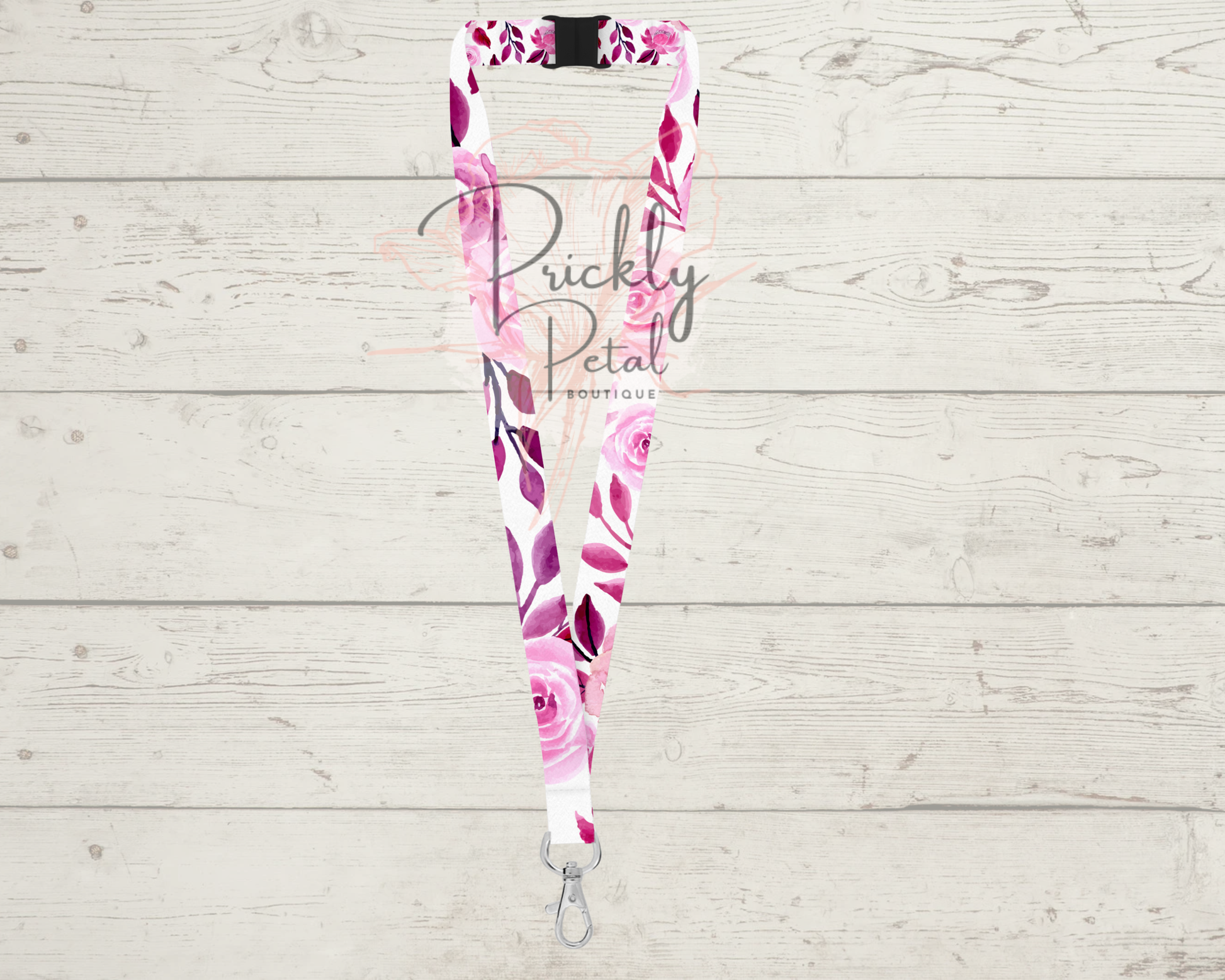 Watercolor Floral Breakaway Lanyard | Prickly Petal Boutique