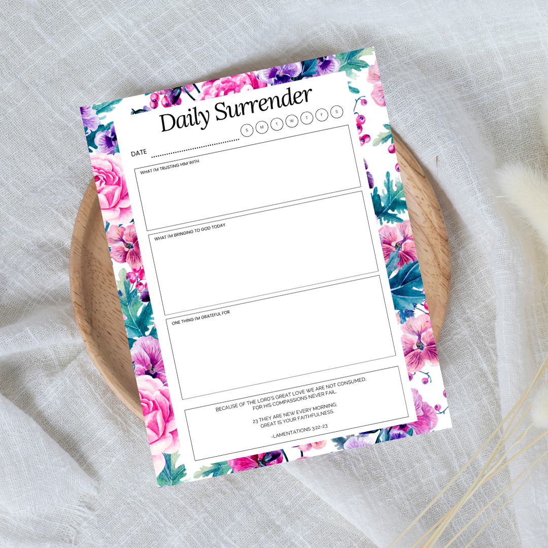 wildflower blooms notepad on textured background