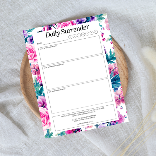 wildflower blooms notepad on textured background