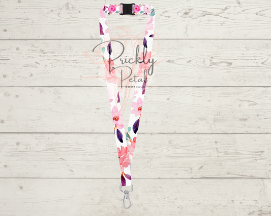 Rose Abundance breakaway lanyard