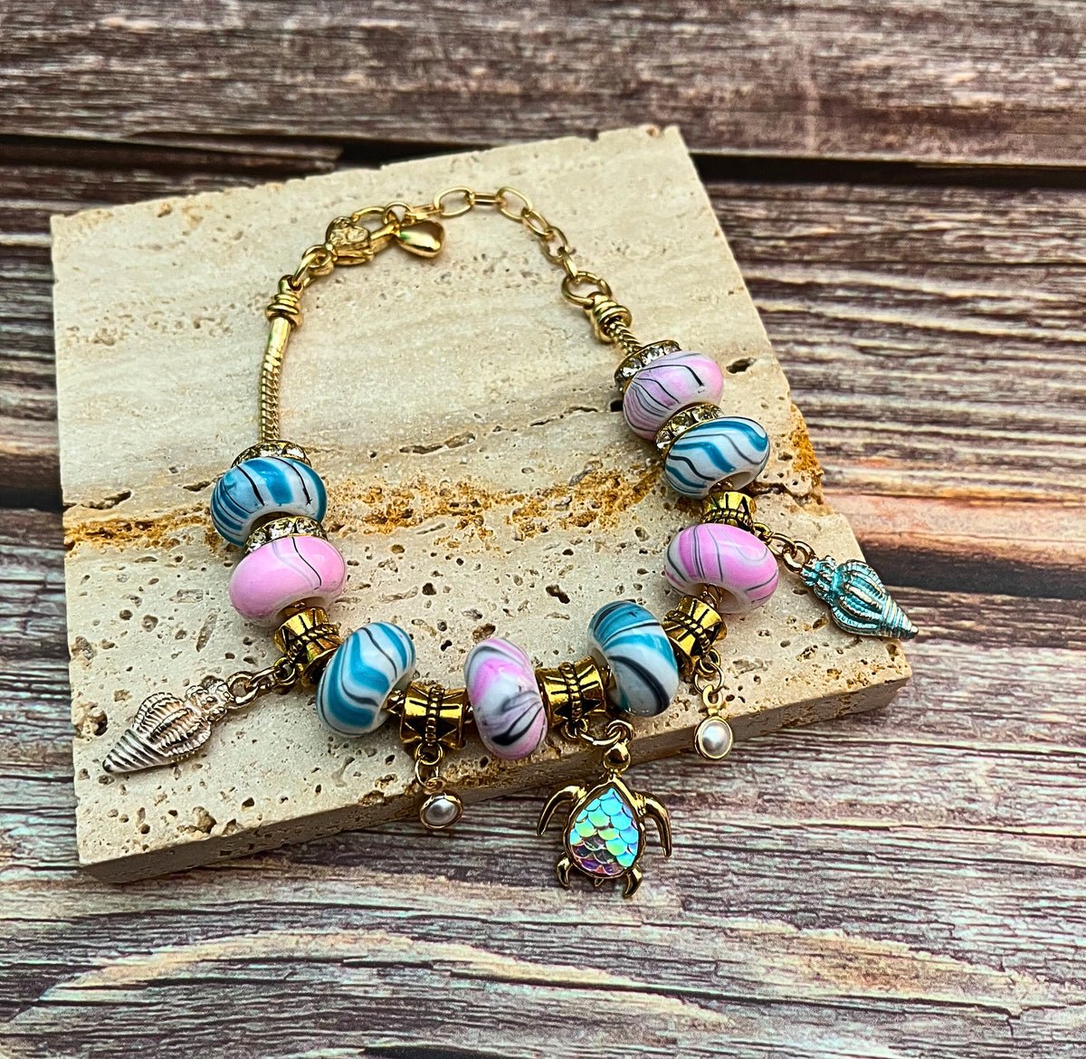 Ocean Bloom Charm Bracelet