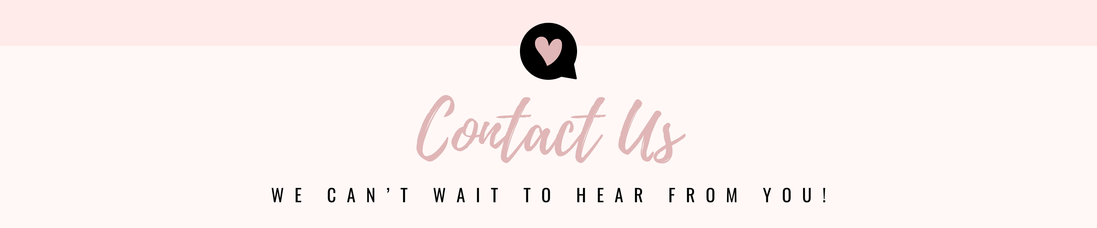 Contact us banner with a pink gradient background and 'Contact Us' text.