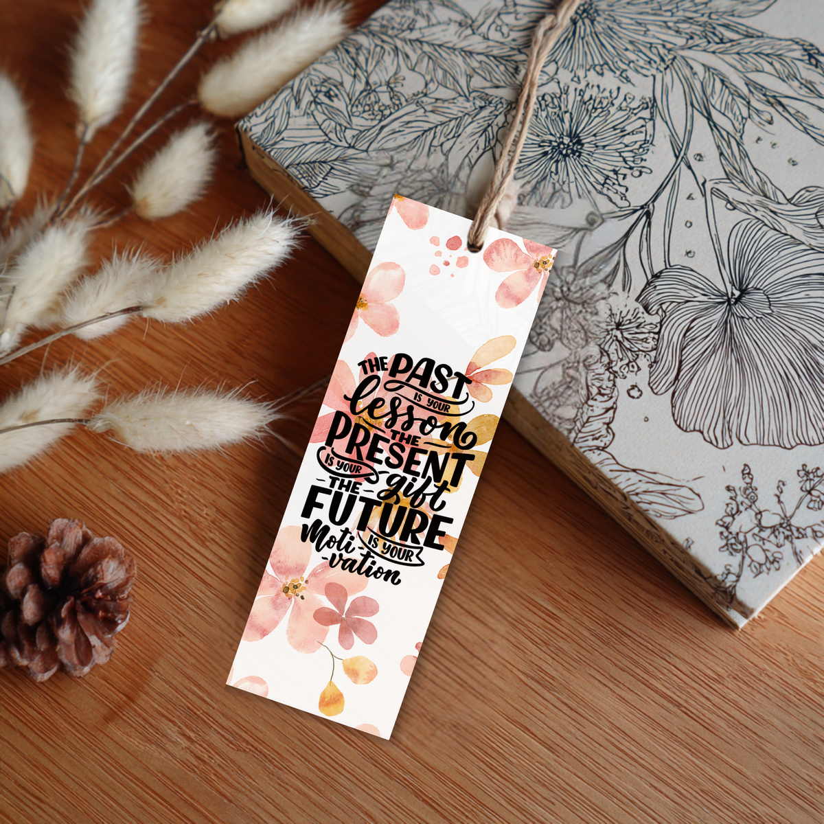 Past, Present, Future Laminated Bookmark
