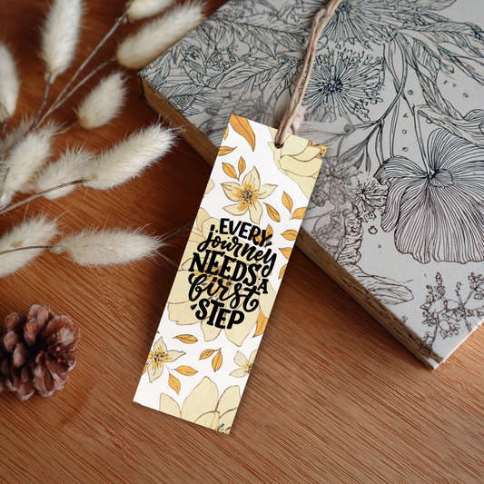 First Steps Laminated Bookmark
