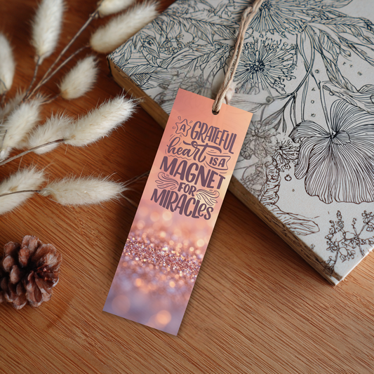 Grateful Heart Laminated Bookmark