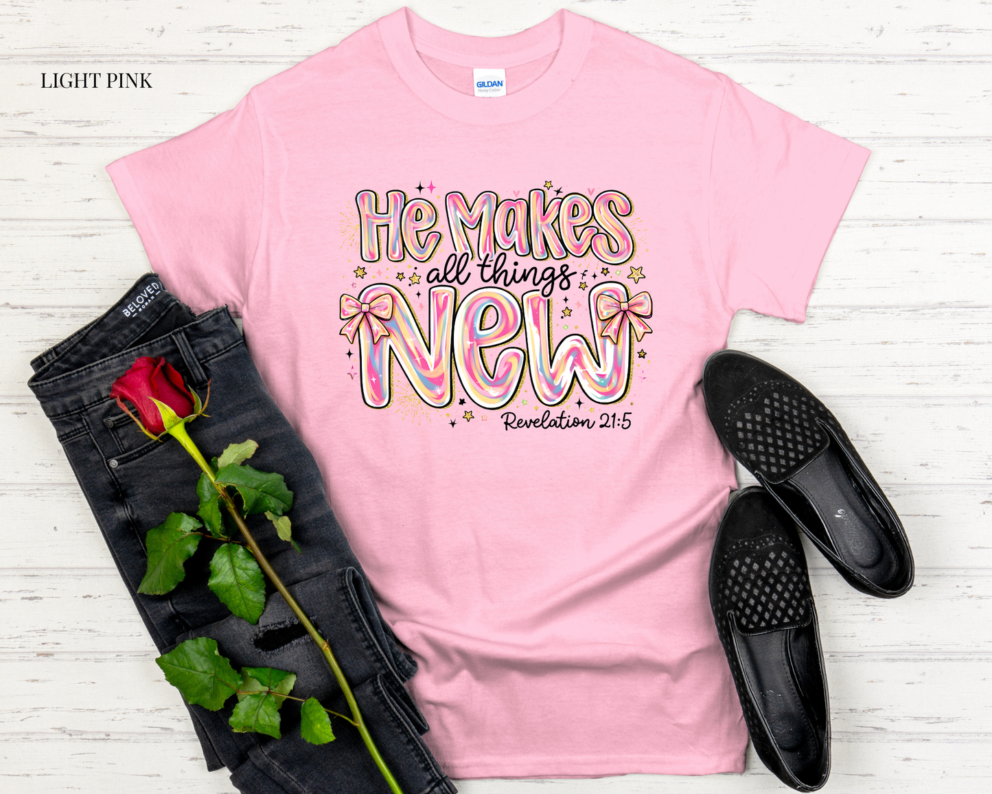 He Makes All Things New-Revelation 21:5 Graphic T-Shirt